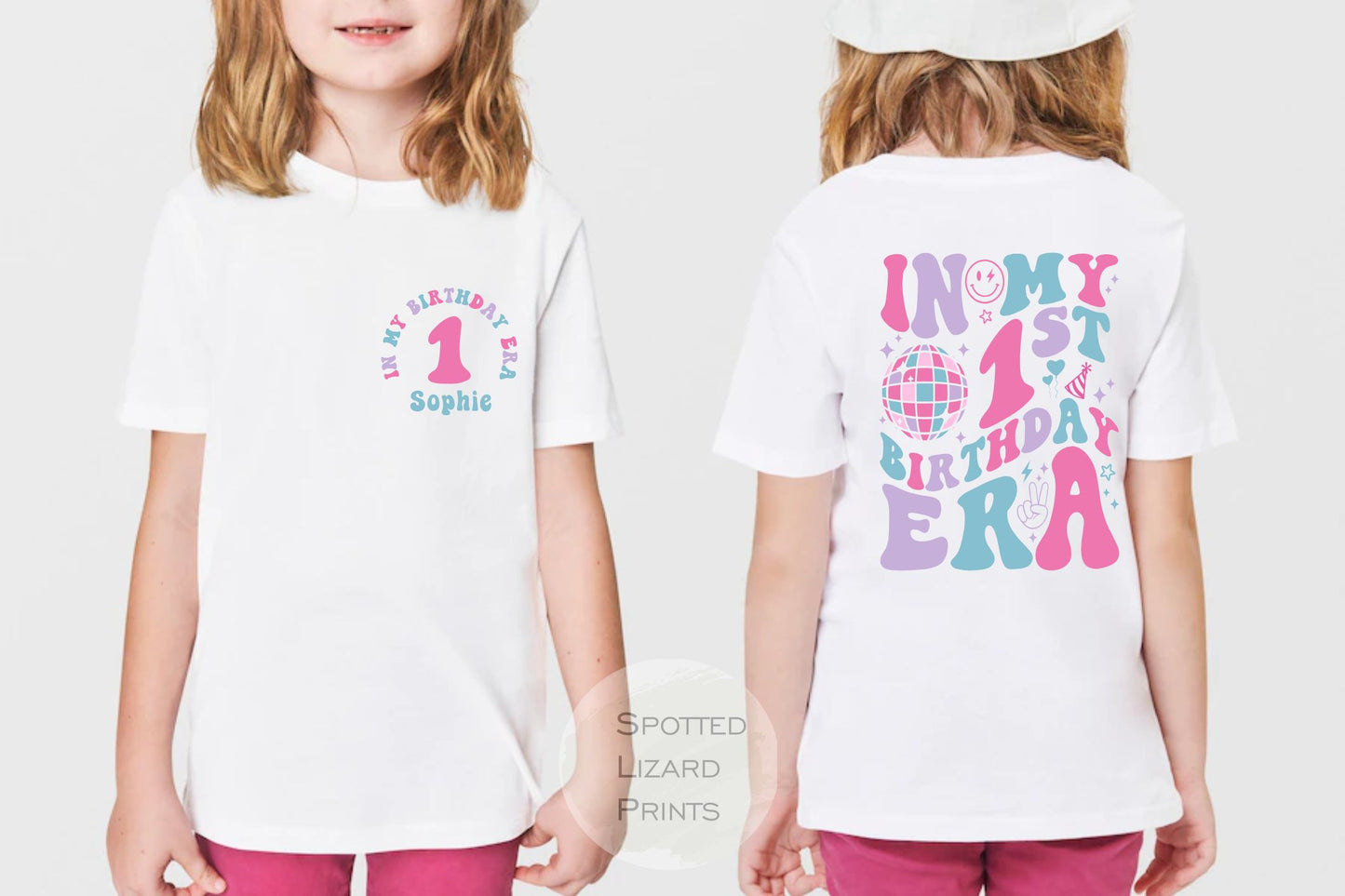 Personalised in my 1st Birthday Era Birthday T-shirt, 1st Birthday shirt, one today Birthday Girl t-shirt, 1st birthday sweatshirt