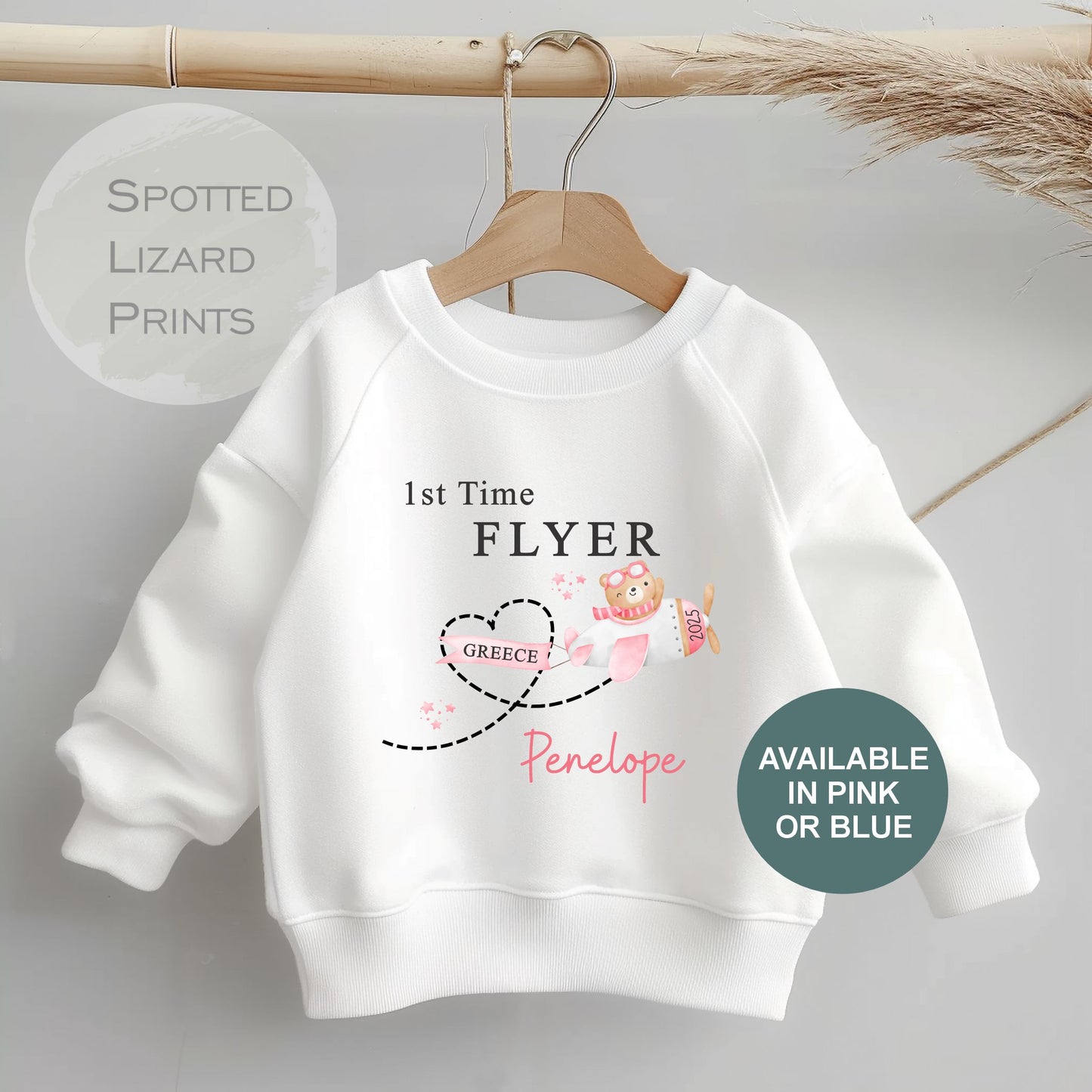 Personalised My First Flight Sweatshirt, First Time Flyer Sleepsuit, 1st Holiday Vest, Babies 1st Holiday, First Time Flyer, First Holiday
