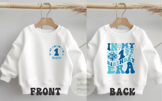 Personalised in my 1st Birthday Era Birthday T-shirt, 1st Birthday shirt, one today Birthday boy t-shirt, 1st birthday sweatshirt