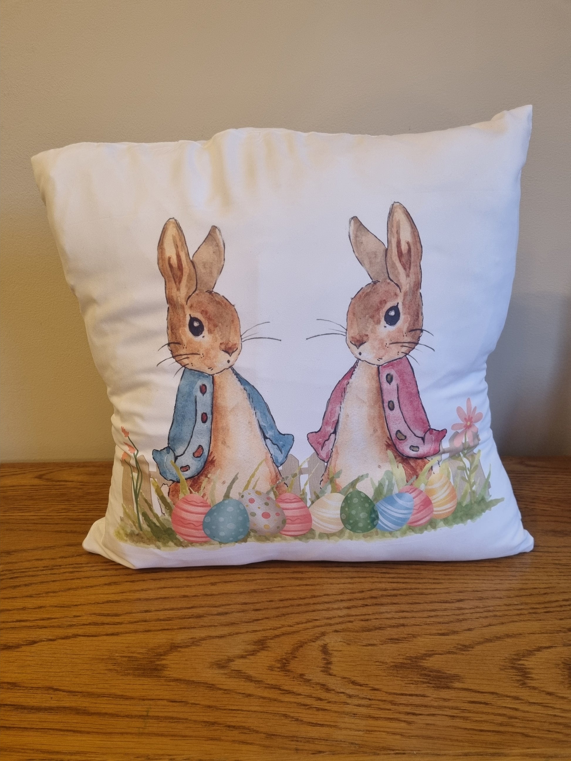 peter rabbit easter pillow cover