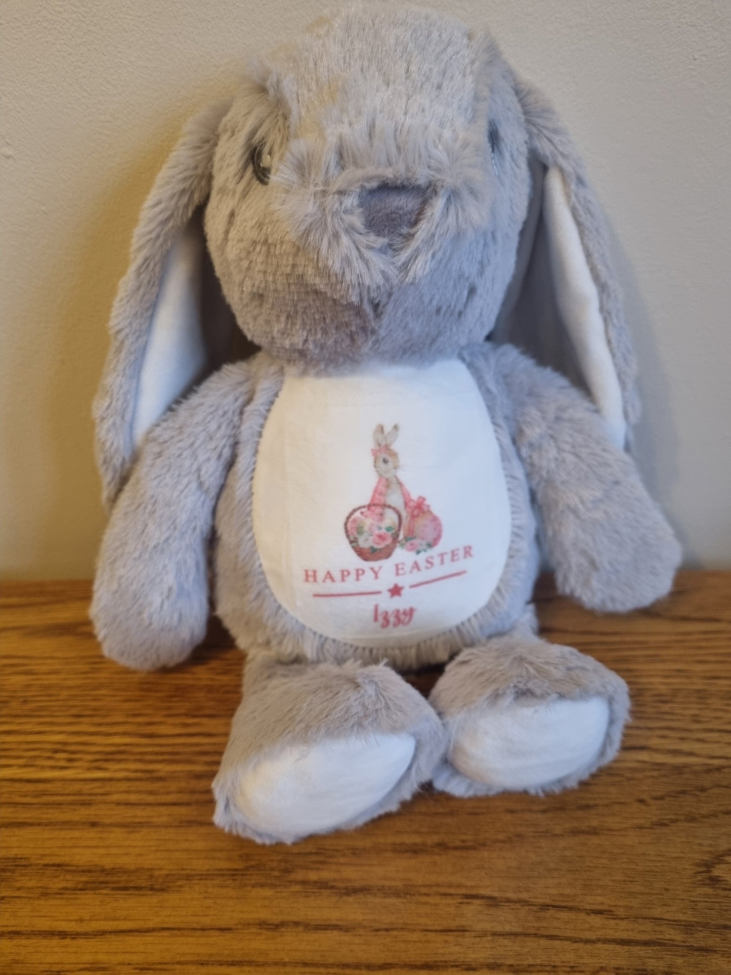 cuddly easter soft toy personalised with a name