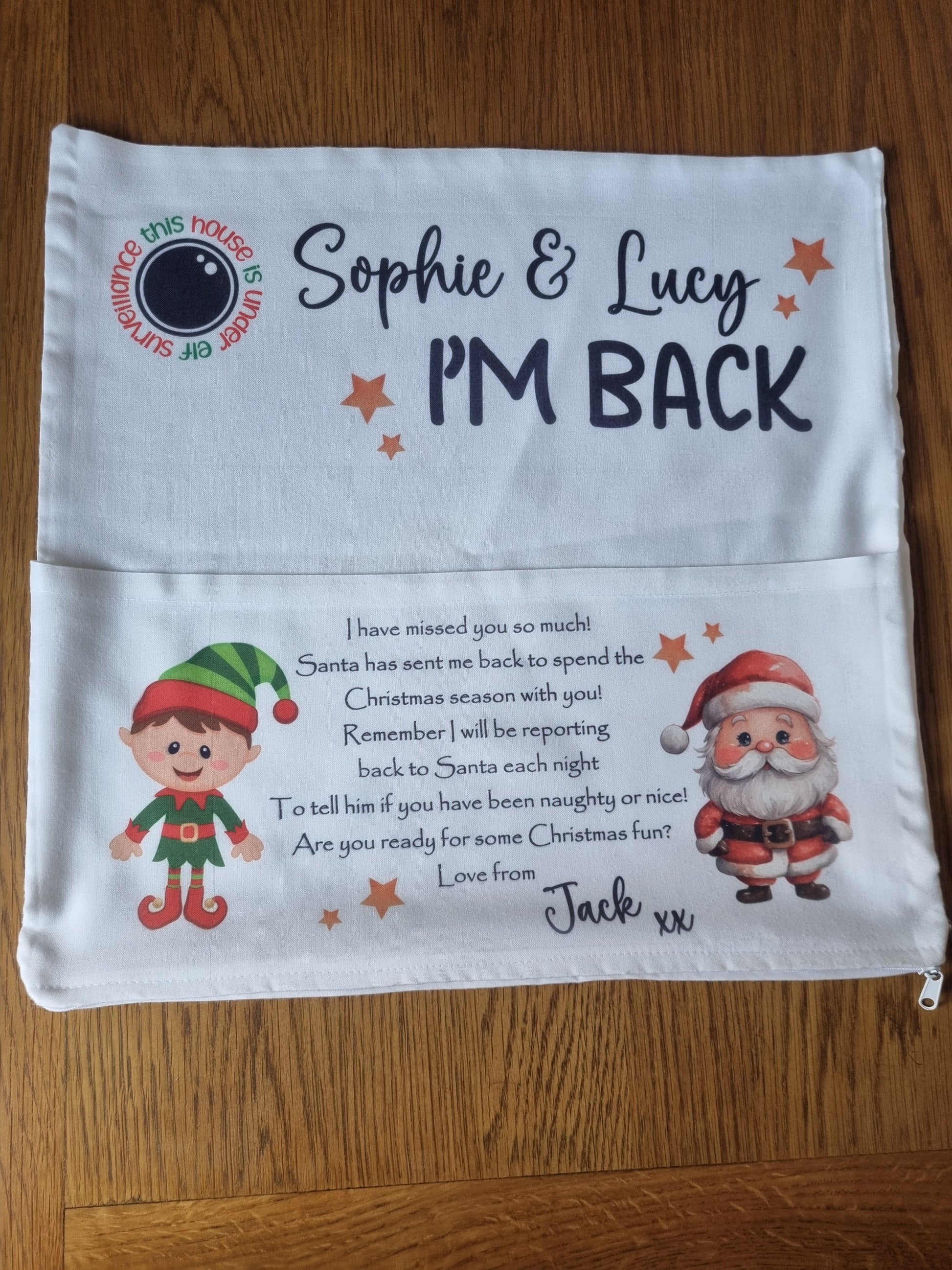 return of the naughty elf that sits on a shelf pillow cushion cover 