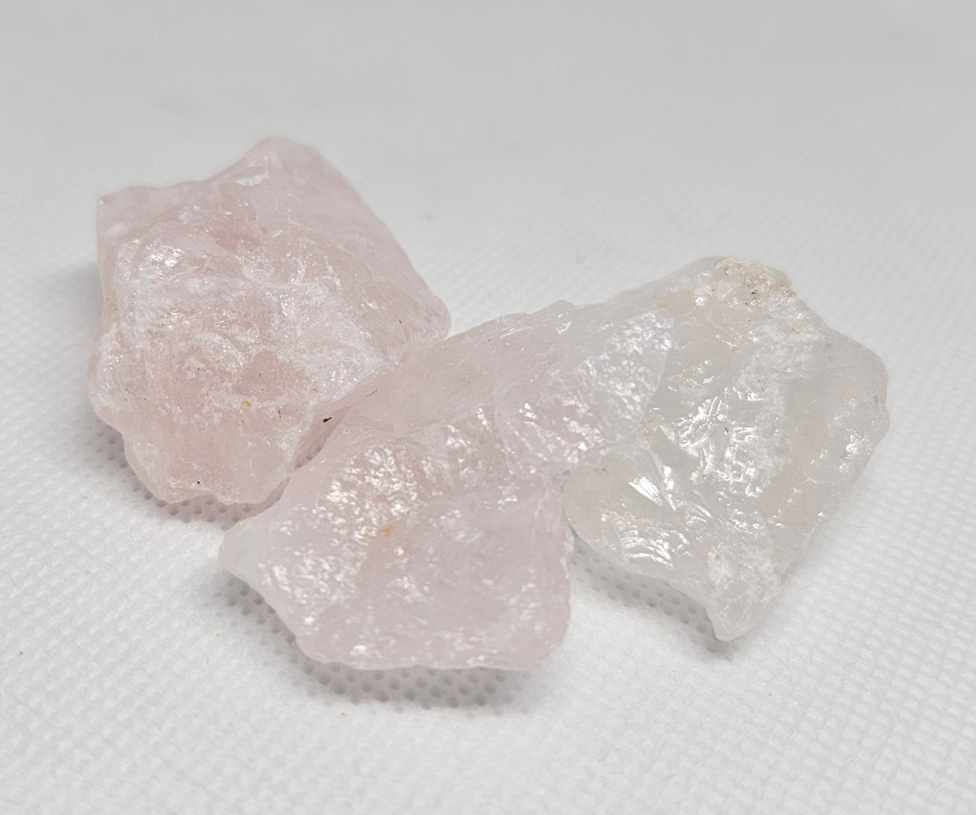 rough cut rose quartz