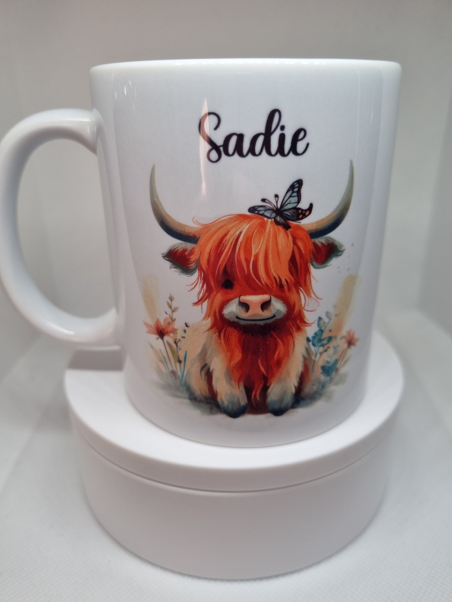 highland cow ceramic mug