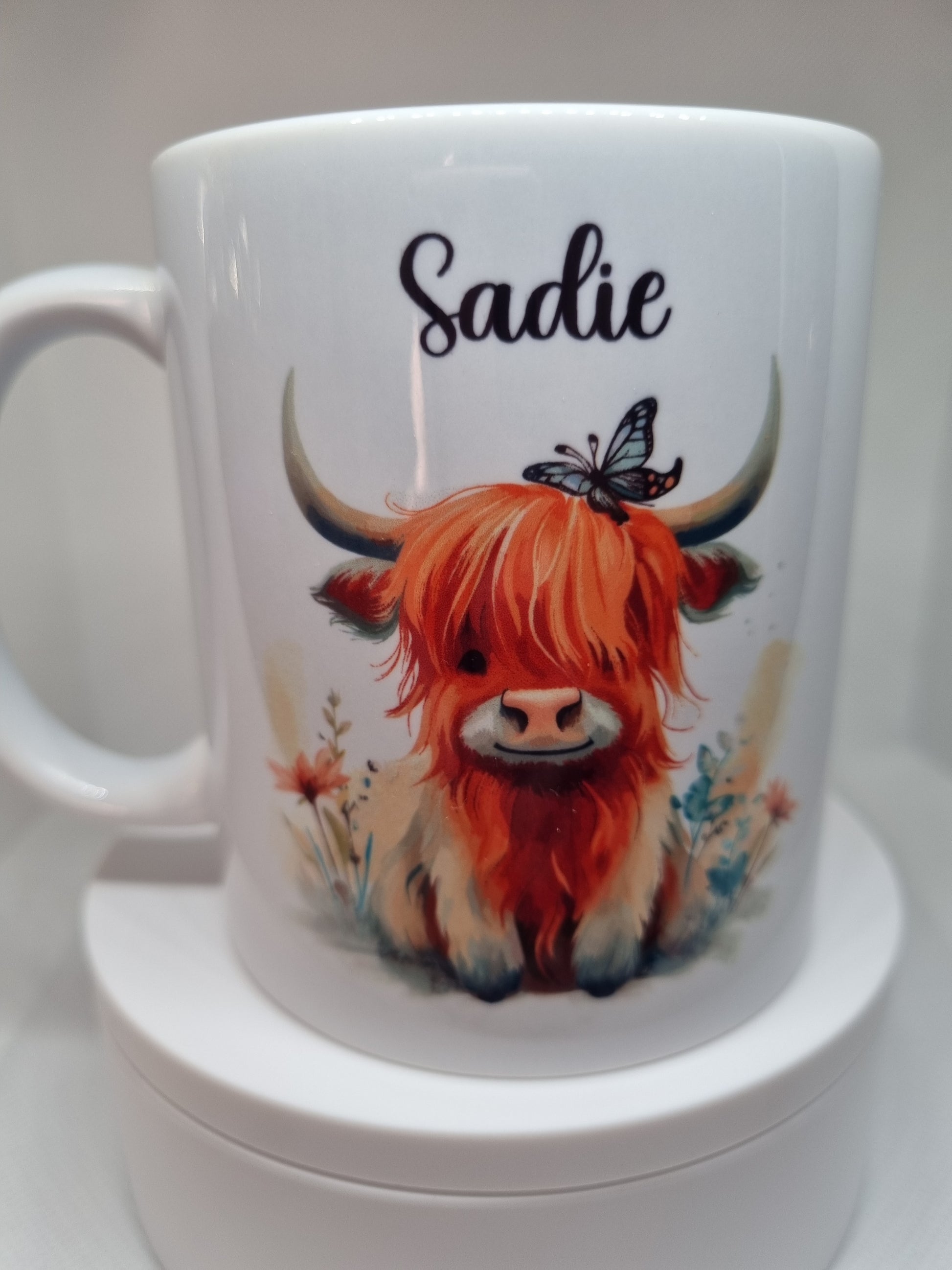 highland cow ceramic mug