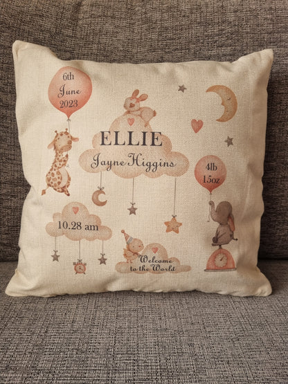 new baby gift cushion