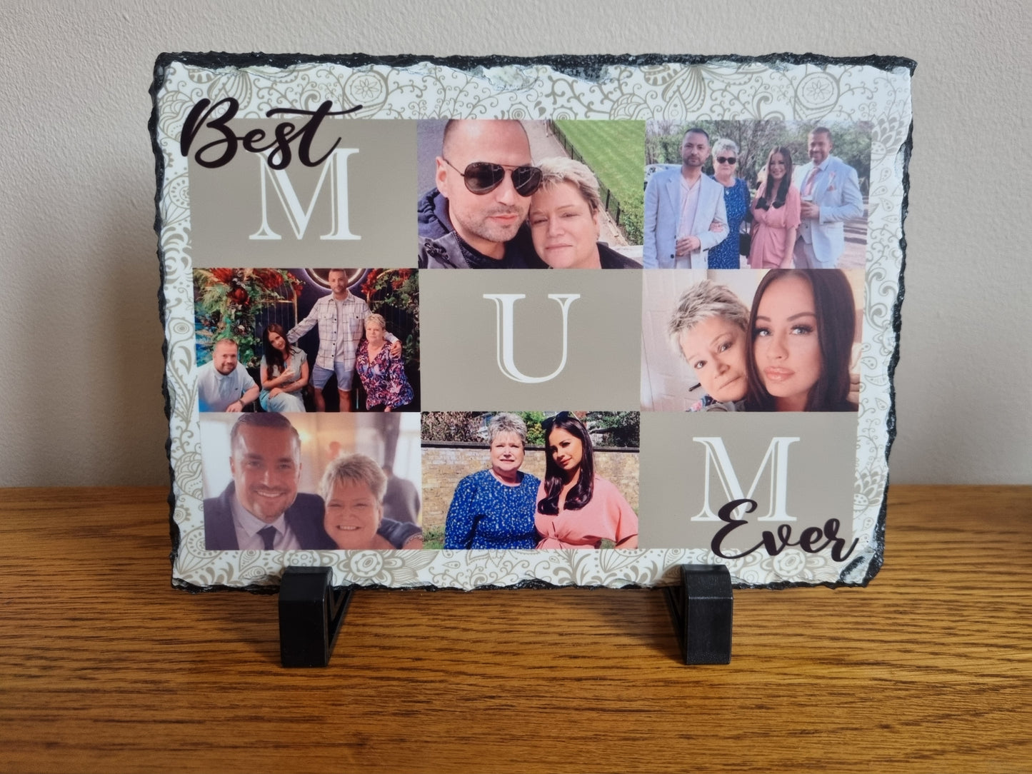 slate photo personalised with names