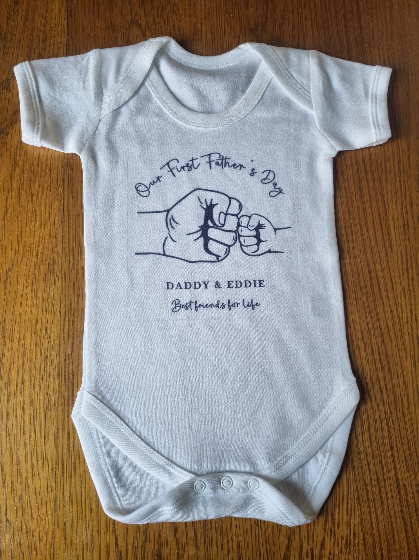 personalised fathers day baby vest