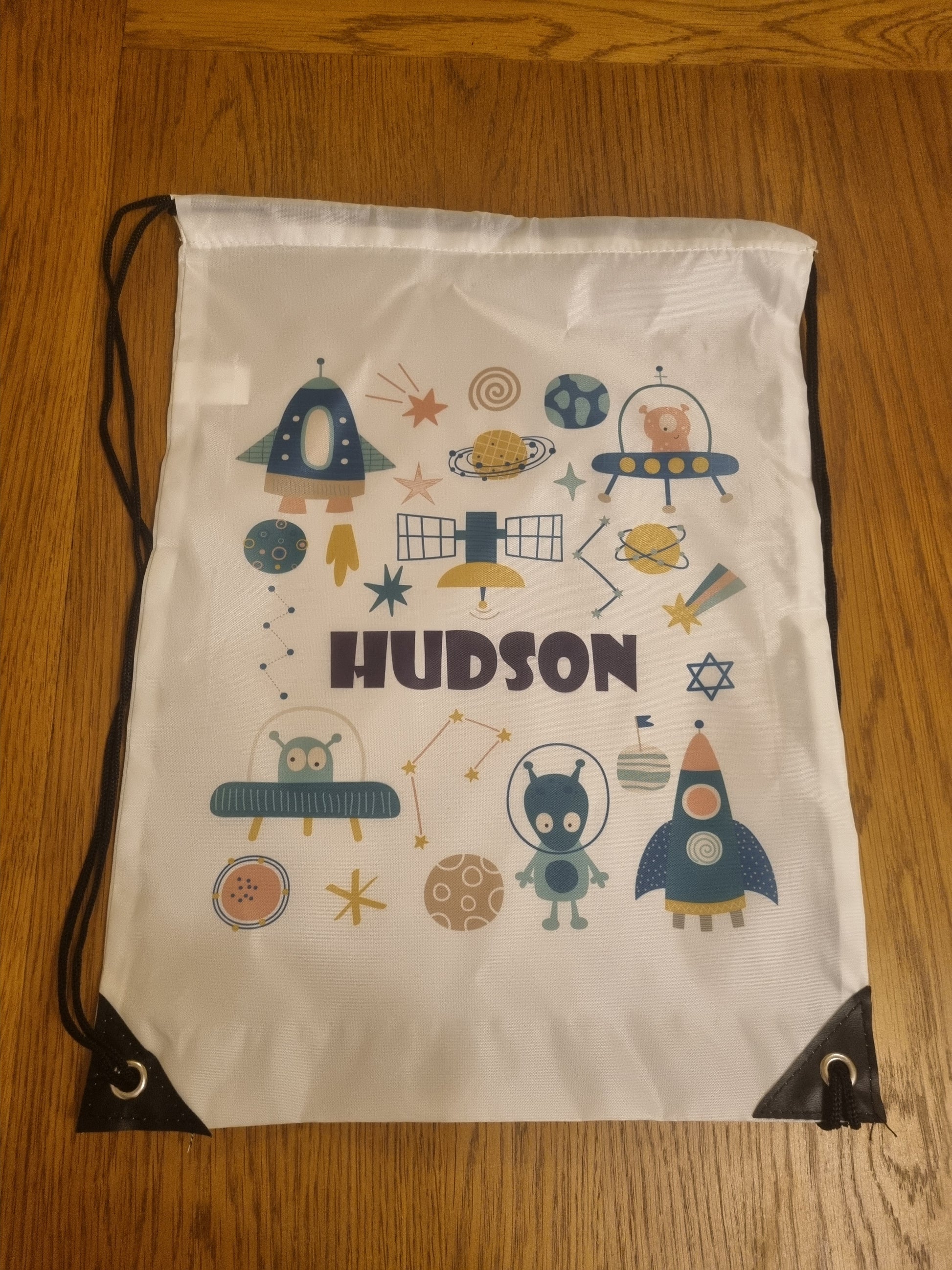 personalised children's drawstring bag