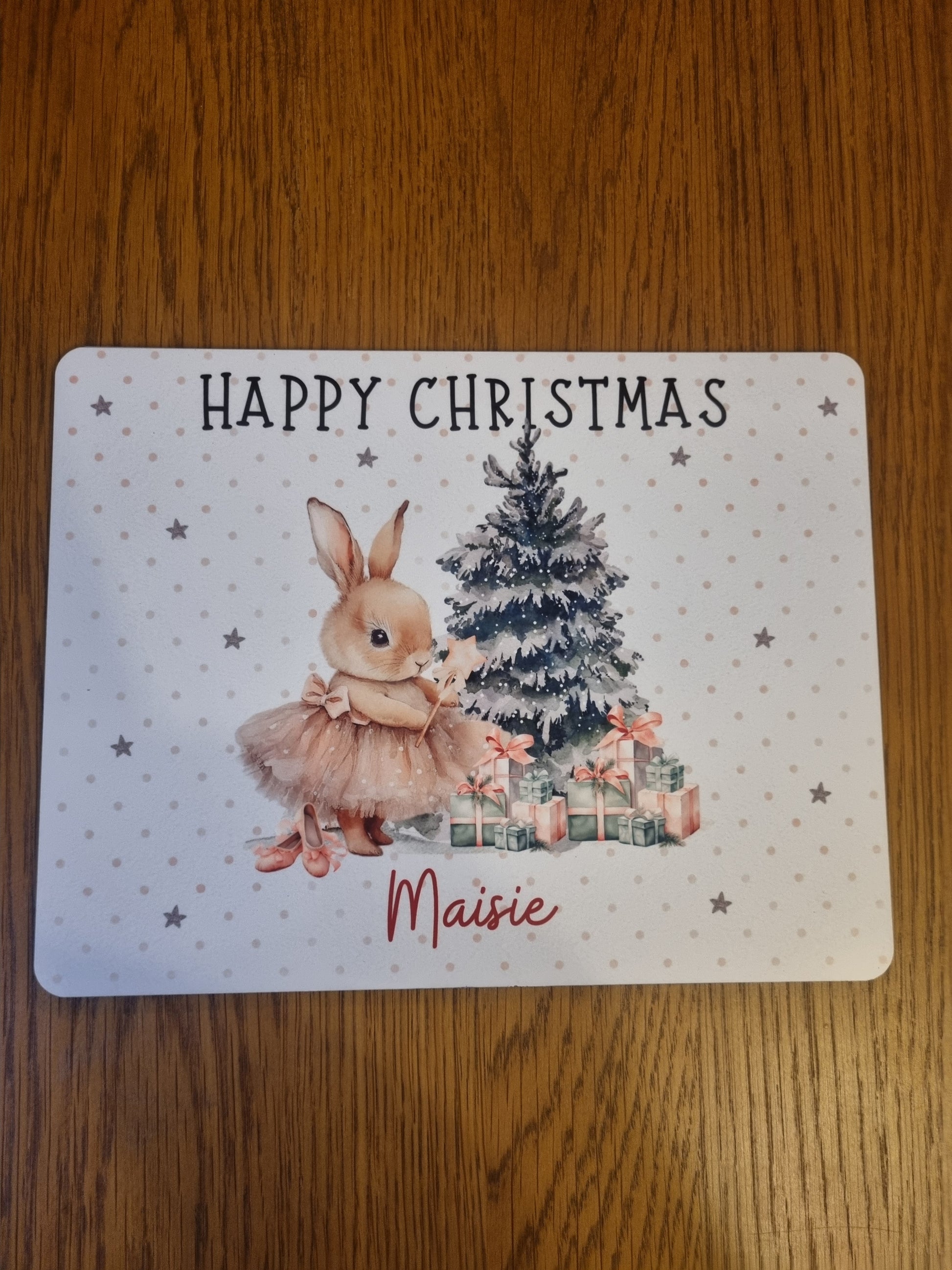 Christmas placemat for Children personalised with a name