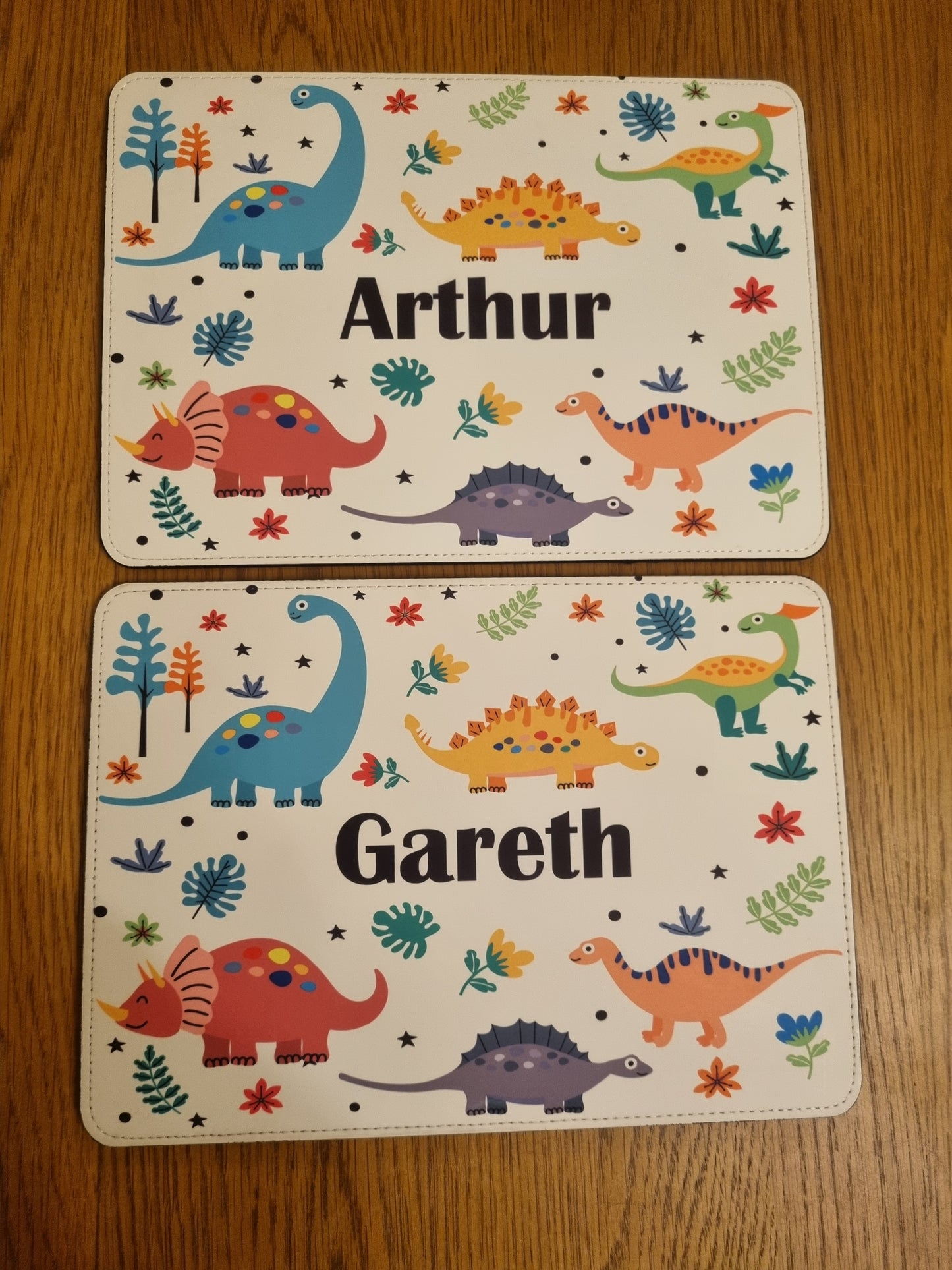 Personalised Dinosaur Placemat and Coaster Set, Kid's Dinner Set, Dinosaurs gift, Children's Birthday Gift, Dinosaurs Placemat