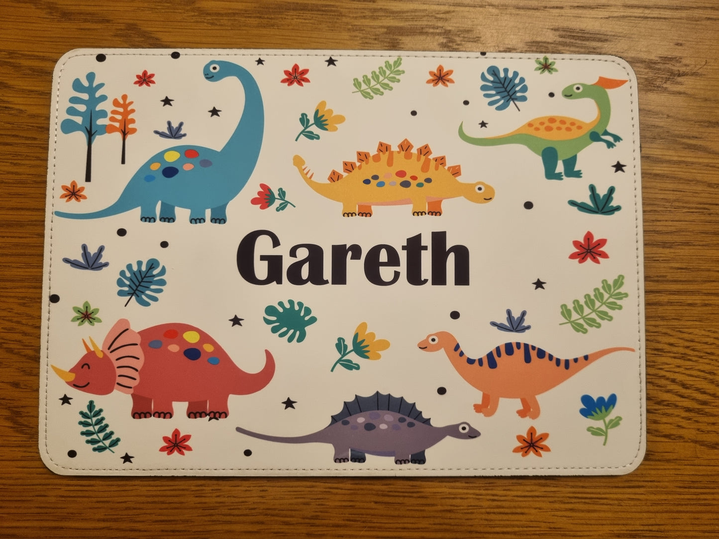 Personalised Dinosaur Placemat and Coaster Set, Kid's Dinner Set, Dinosaurs gift, Children's Birthday Gift, Dinosaurs Placemat