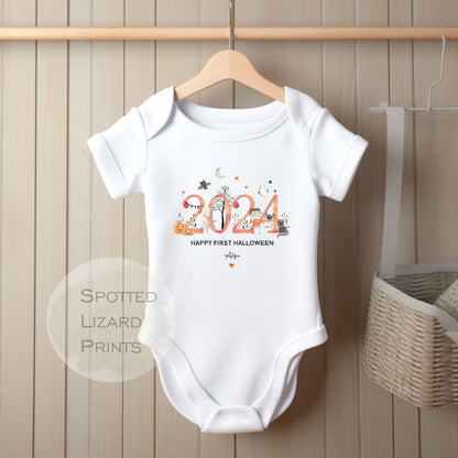 Personalised First Halloween Baby outfit | Baby Halloween Costume Gift | First Halloween Sleepsuit or Vest