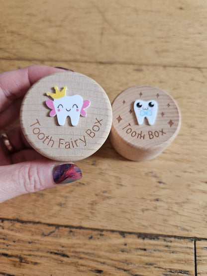 Tooth Fairy Box, Wooden Tooth Fairy Coin Box, Boy Girl Children Wooden Tooth Box Keepsakes, New Baby Shower Gifts for Her, Gift for Him