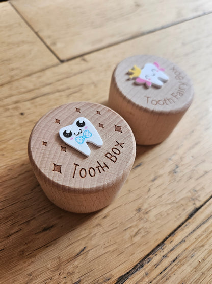 Tooth Fairy Box, Wooden Tooth Fairy Coin Box, Boy Girl Children Wooden Tooth Box Keepsakes, New Baby Shower Gifts for Her, Gift for Him