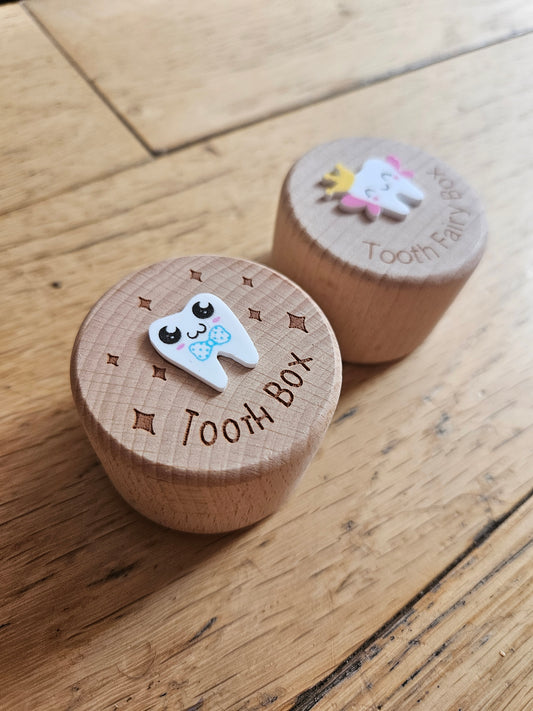 Tooth Fairy Box, Wooden Tooth Fairy Coin Box, Boy Girl Children Wooden Tooth Box Keepsakes, New Baby Shower Gifts for Her, Gift for Him