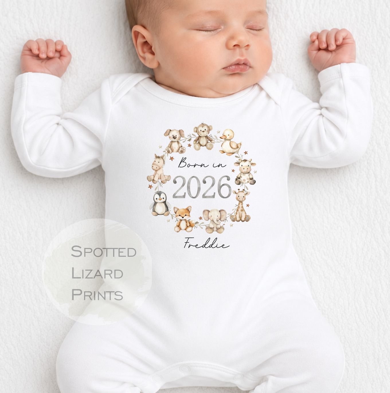 Born in 2026 - Personalised Baby vest - Born in 2026 Baby Grow - Born in 2026 Baby clothes - Born in 2026 sleepsuit - personalised Baby clothes
