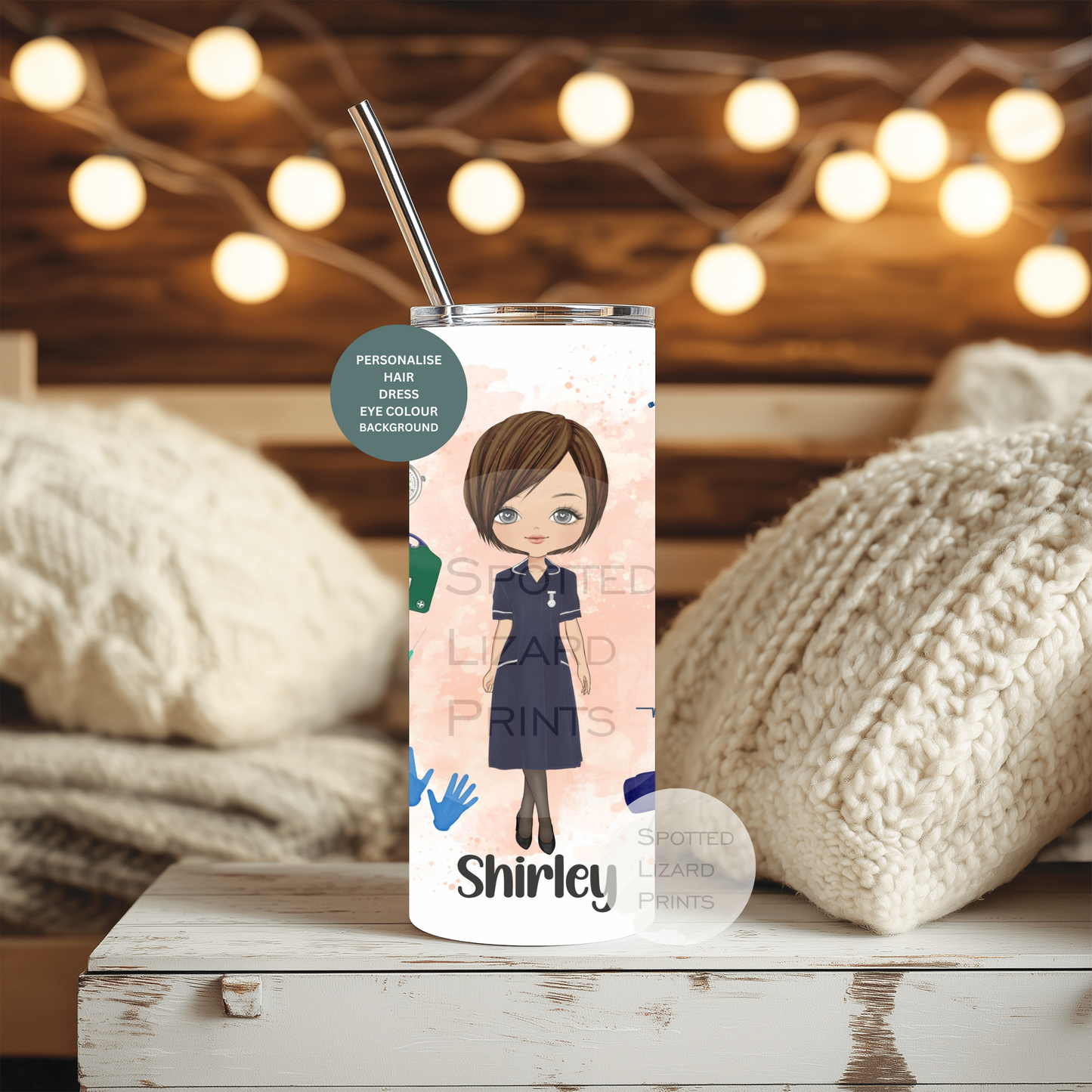 personalised nurse, healthcare worker tumbler