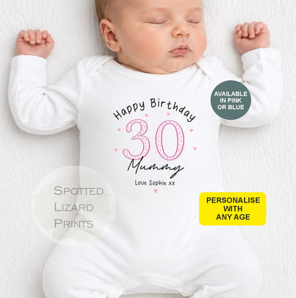 Happy 40th Birthday Mummy Outfit, Happy Birthday Mummy, Mummy 30th Birthday Gift, Happy Birthday Mummy Vest, 30th Birthday mummy