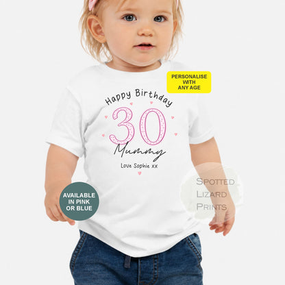 Happy 40th Birthday Mummy Outfit, Happy Birthday Mummy, Mummy 30th Birthday Gift, Happy Birthday Mummy Vest, 30th Birthday mummy
