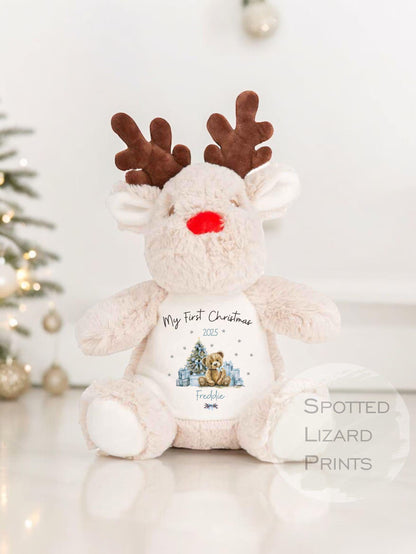 Personalised Teddy Christmas Reindeer