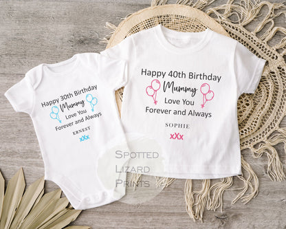 Happy 40th Birthday MUMMY Baby Girl / Boy Outfit
