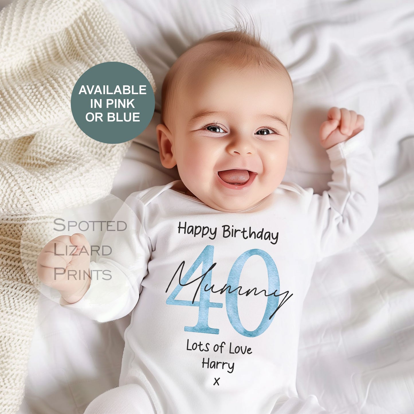 Happy Birthday Mummy Babygrow Personalised baby vest Happy birthday Mummy Birthday message happy birthday Mum birthday wishes Happy 40th