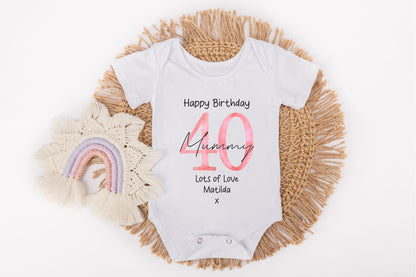 Personalised Happy Birthday Baby Vest