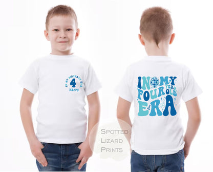 Personalised in my 4th Birthday Era Birthday T-shirt, 4th Birthday shirt, 4 today Birthday Girl t-shirt, four today birthday sweatshirt