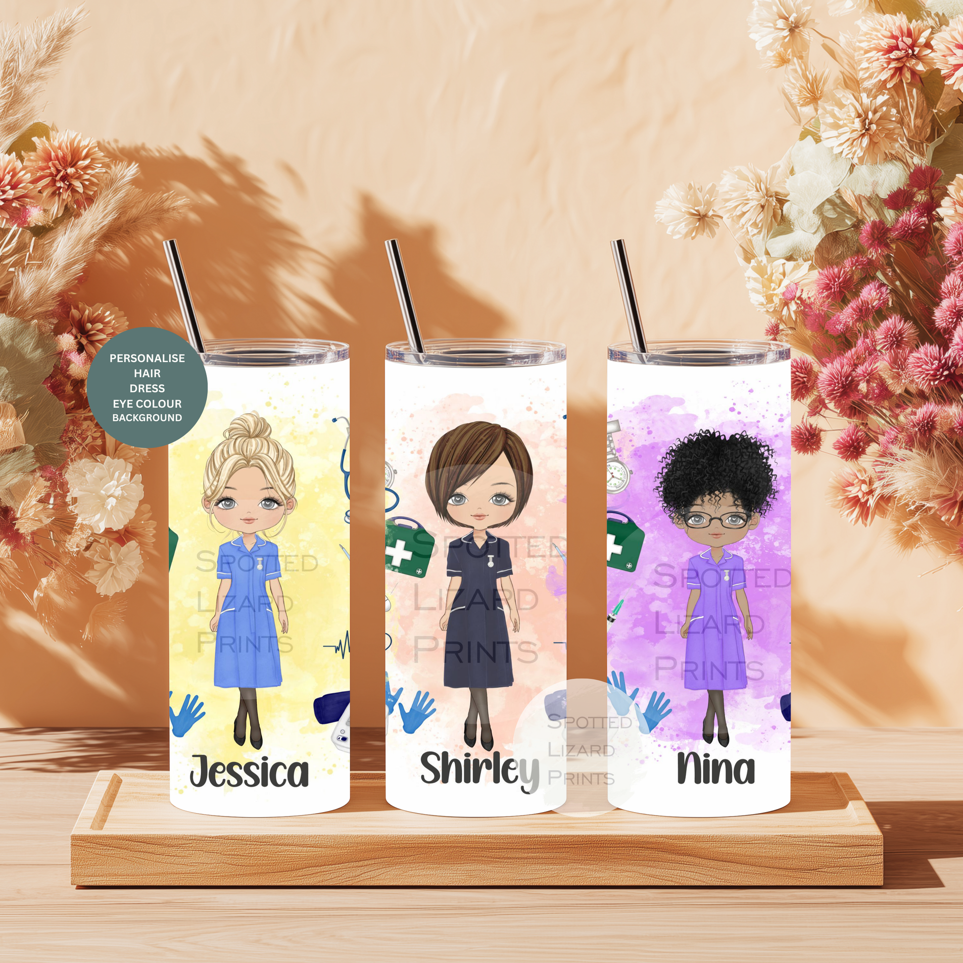 personalised nurse, healthcare worker tumbler