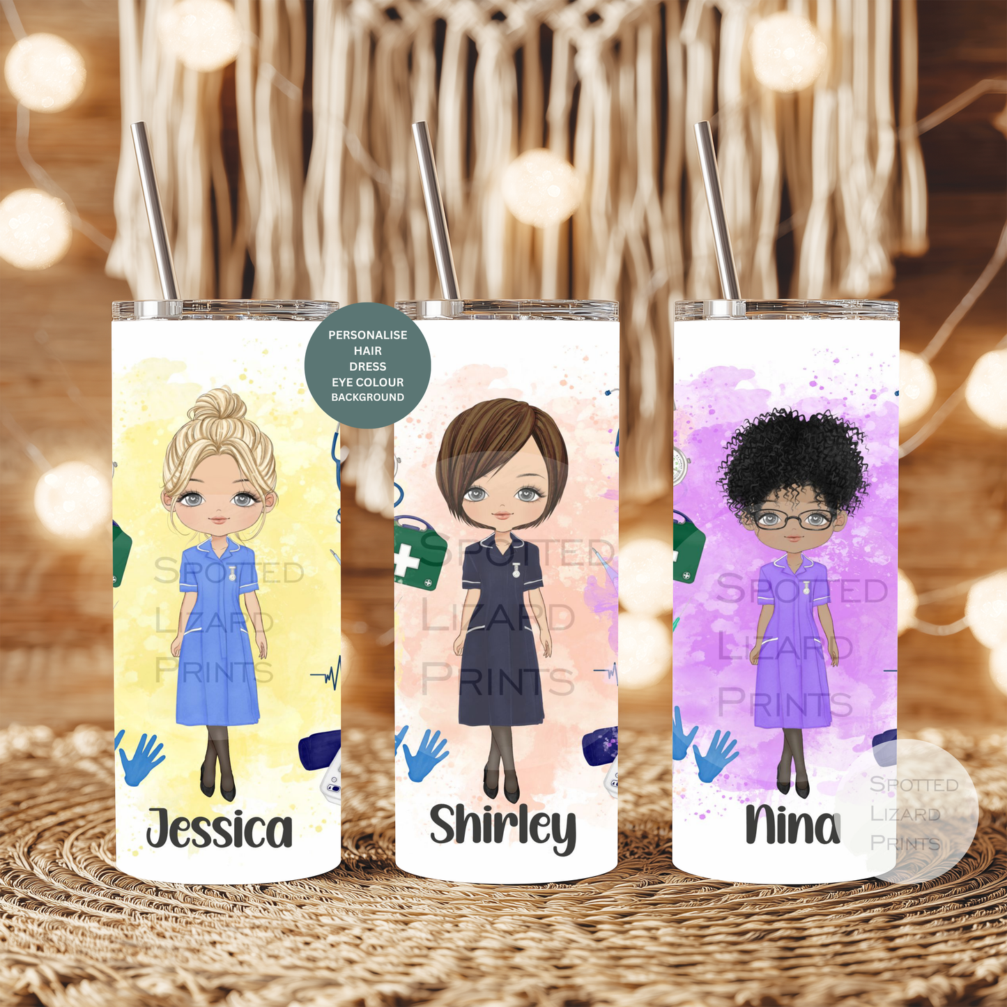 Personalised  tumbler 20oz, Staff Nurse, Midwife, Sister, Healthcare gift, occupational Therapist, Veterinary Nurse, Radiographer, Carer