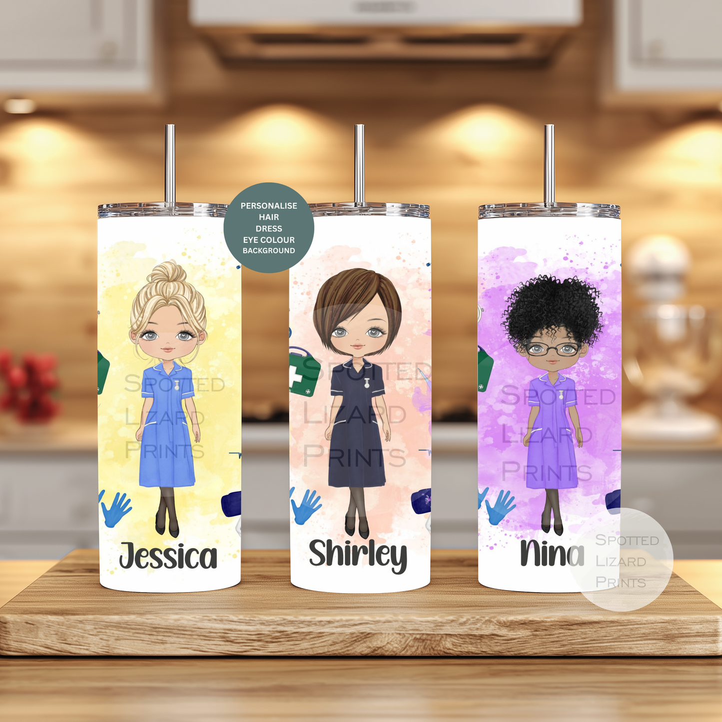 personalised nurse, healthcare worker tumbler