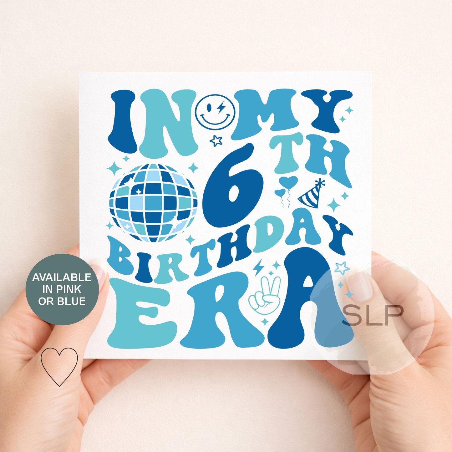 6th Birthday Card – In My 6th Birthday Era – Trendy 6 Year Old Birthday Card – Retro Disco Sixth Birthday – In my 6th era birthday