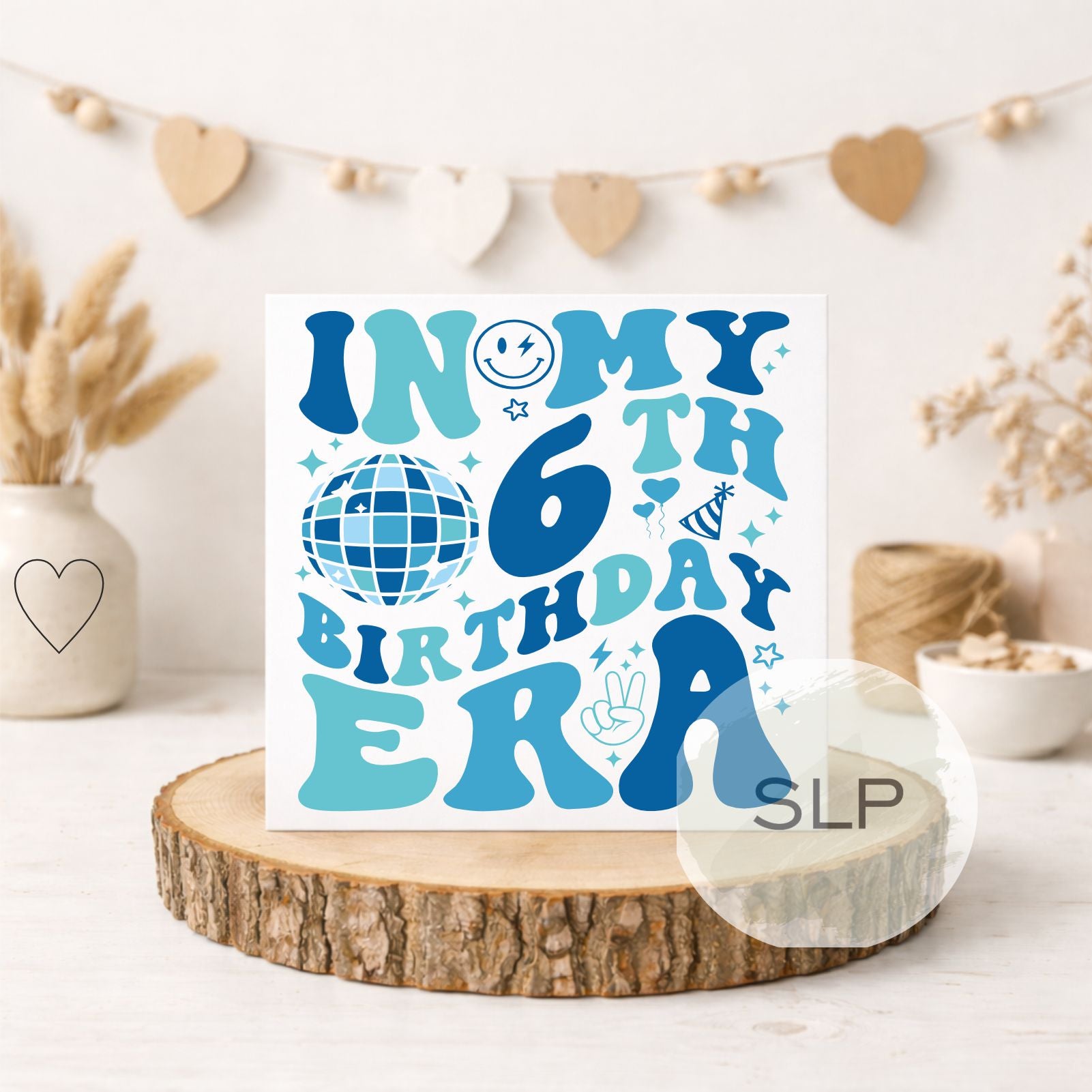 6th Birthday Card – In My 6th Birthday Era – Trendy 6 Year Old Birthday Card – Retro Disco Sixth Birthday – In my 6th era birthday