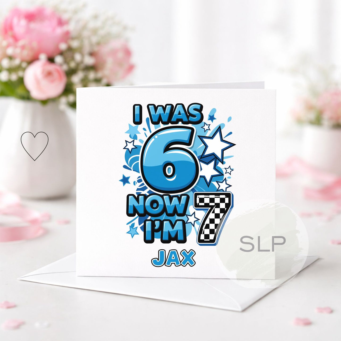 Personalised Kids Birthday Card - I Was 6 Now I'm 7 Design, 6 7 Trend 7th Birthday Card for Boys |  | I Was 6 Now I’m 7 Card