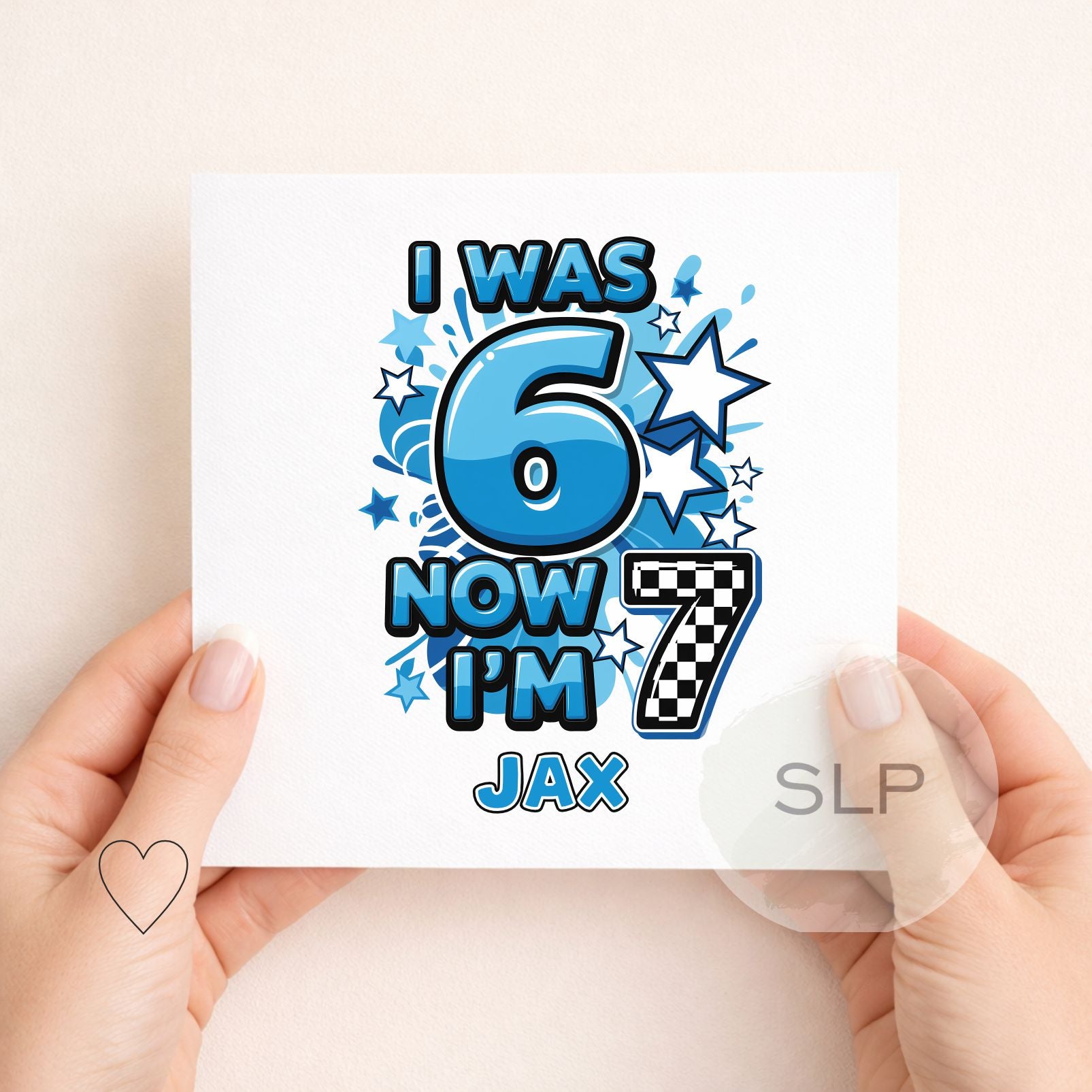 Personalised Kids Birthday Card - I Was 6 Now I'm 7 Design, 6 7 Trend 7th Birthday Card for Boys |  | I Was 6 Now I’m 7 Card