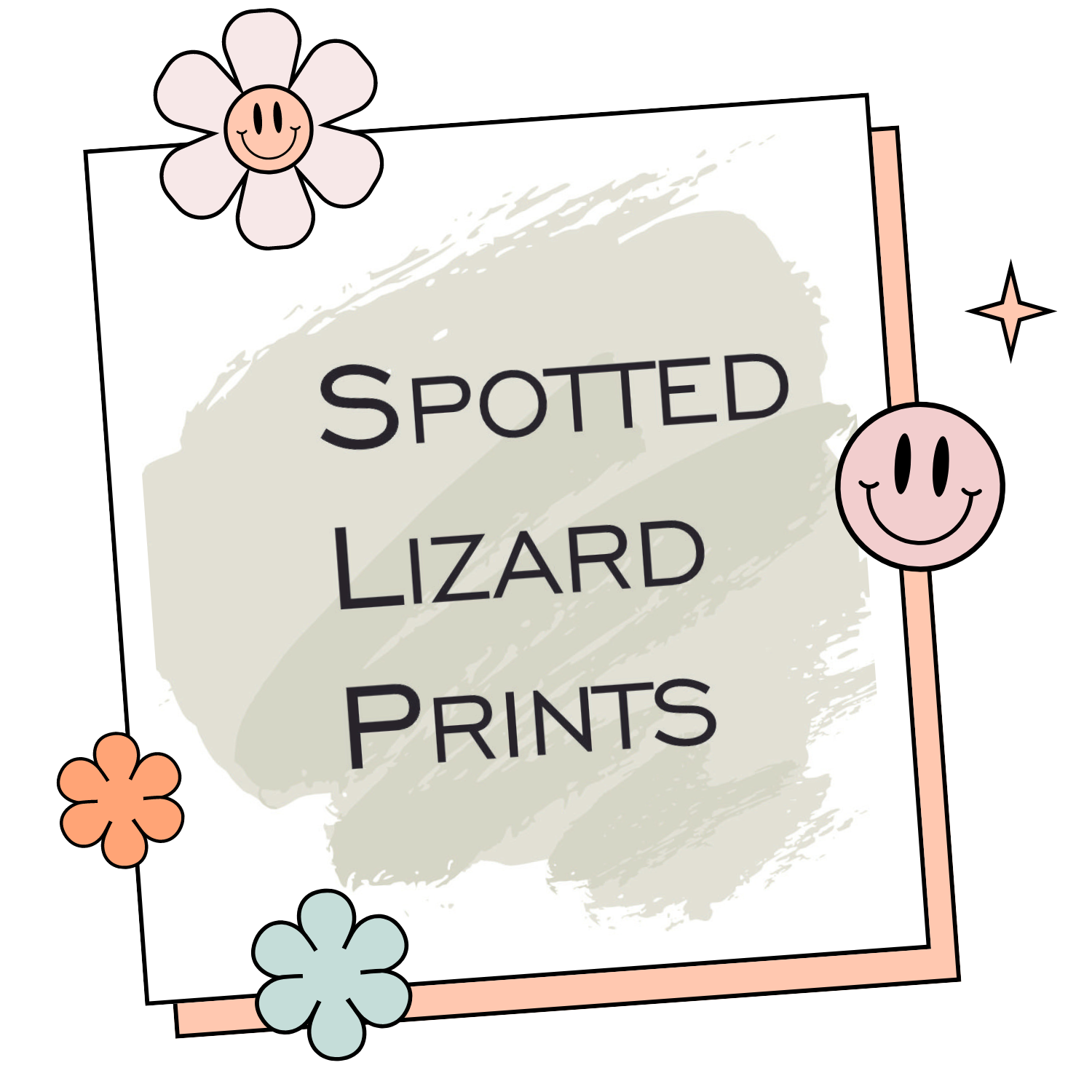 Spotted lizard prints logo