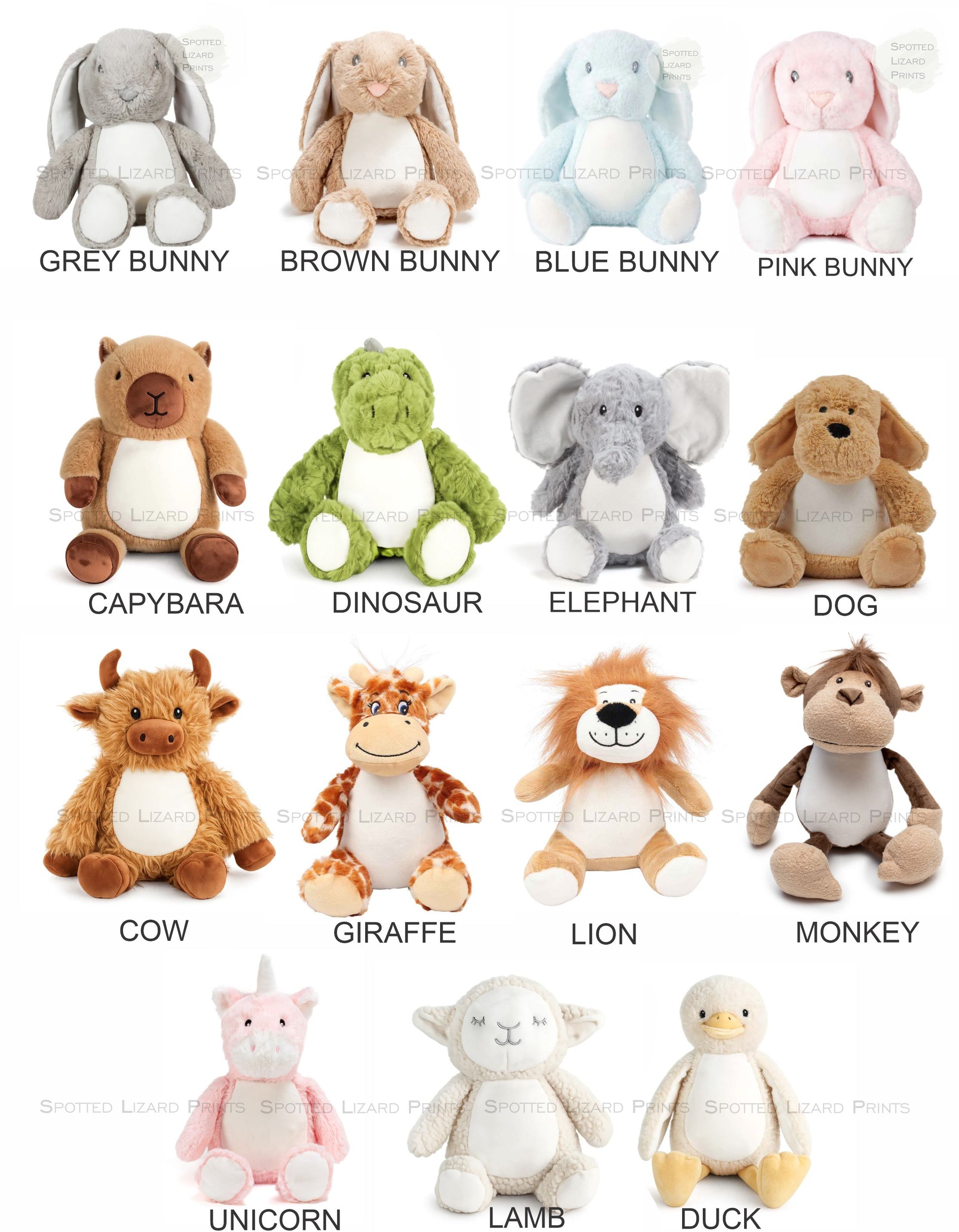 spotted lizard prints teddy range