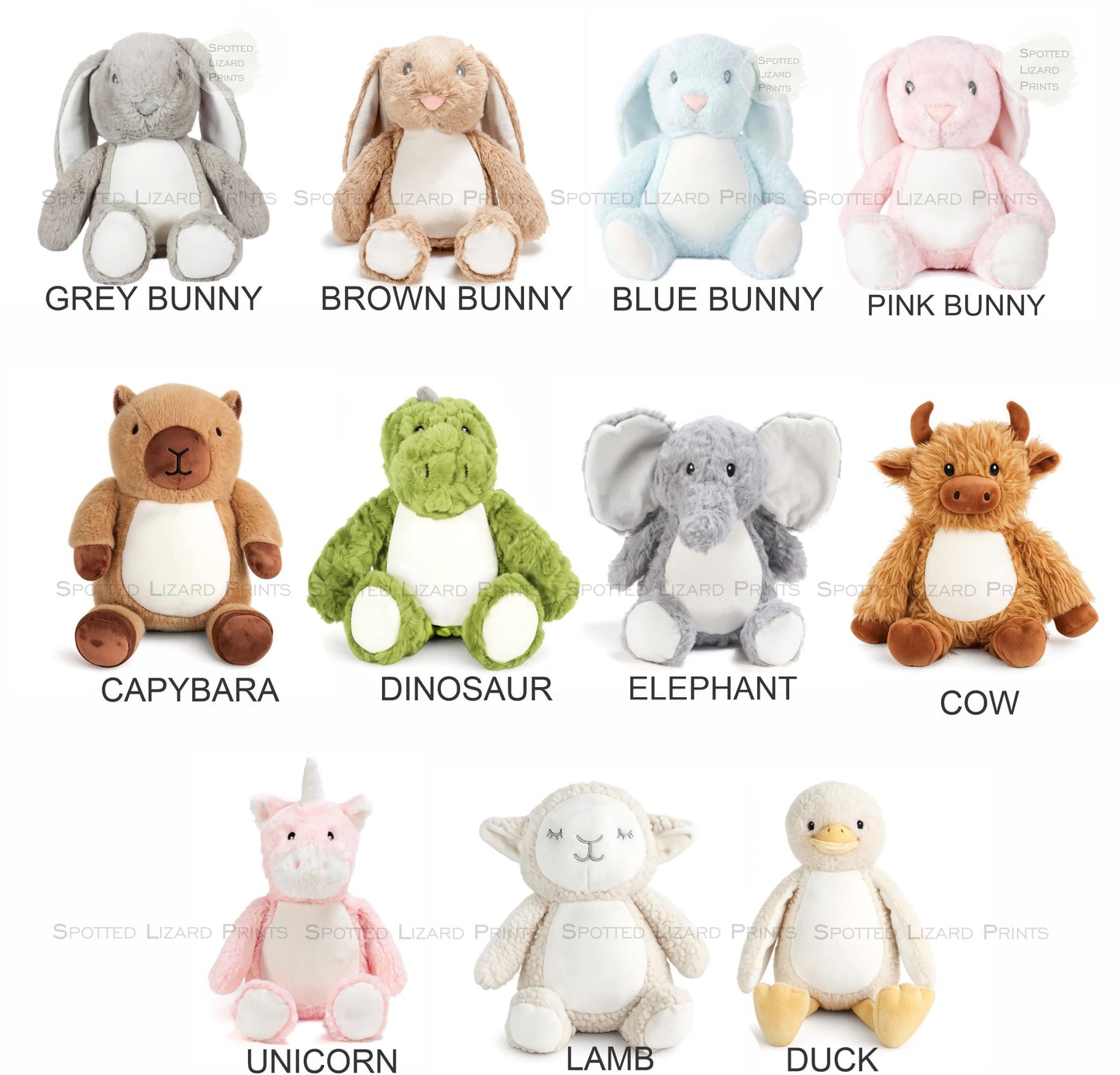 spotted lizard prints teddy range