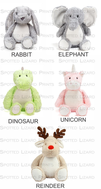 Christmas gift for new born Babies. Personalised soft toy. Baby scan image printed on.