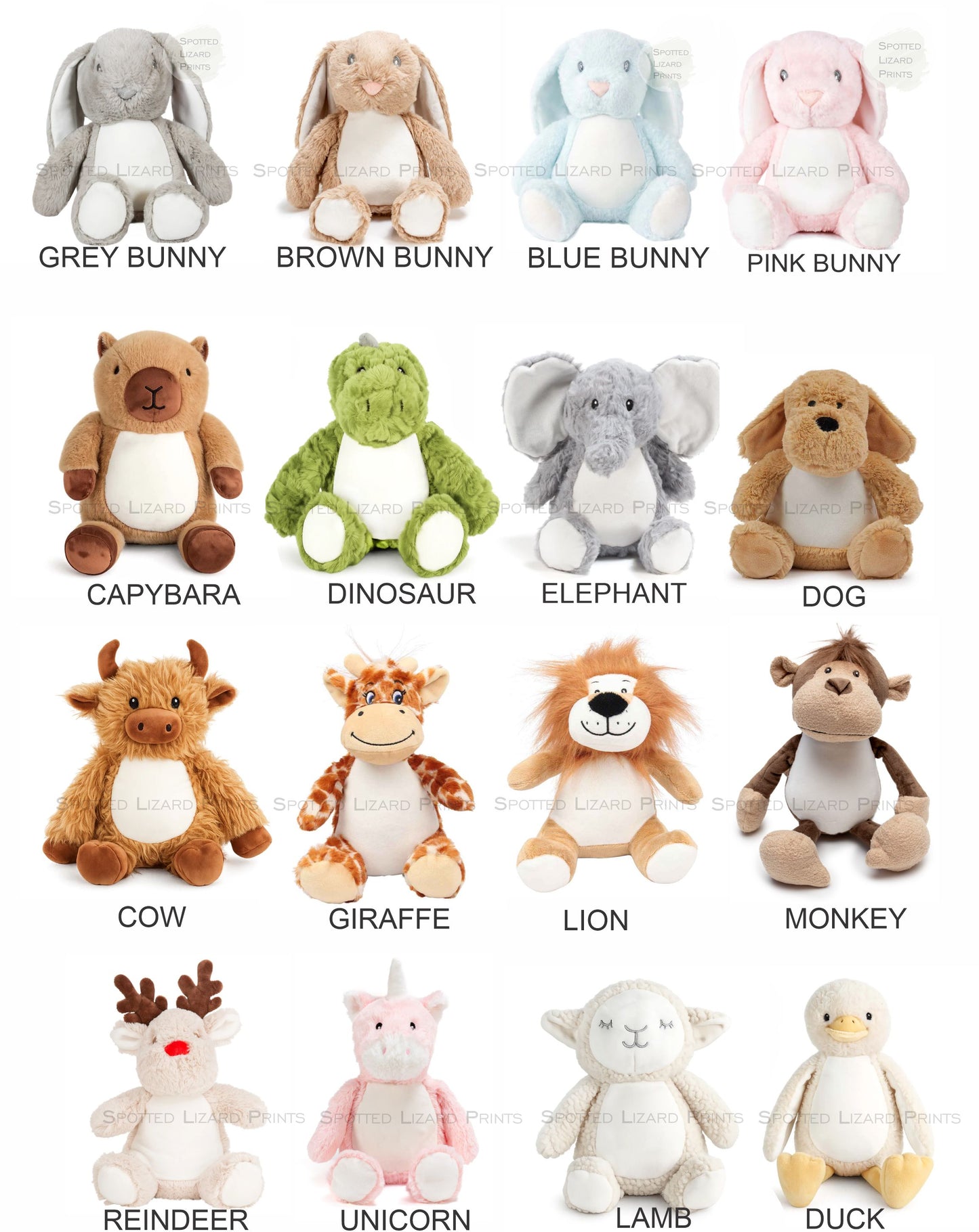 spotted lizard prints teddy range