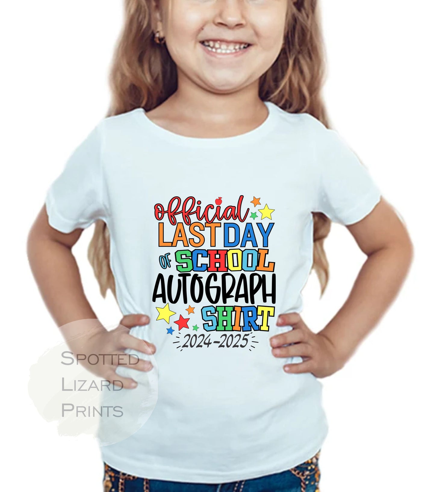School Leaver Autograph T-Shirts | End Of Year Leavers Tops |  Last Day Nursery | Preschool leavers | Friends Sign Their Names