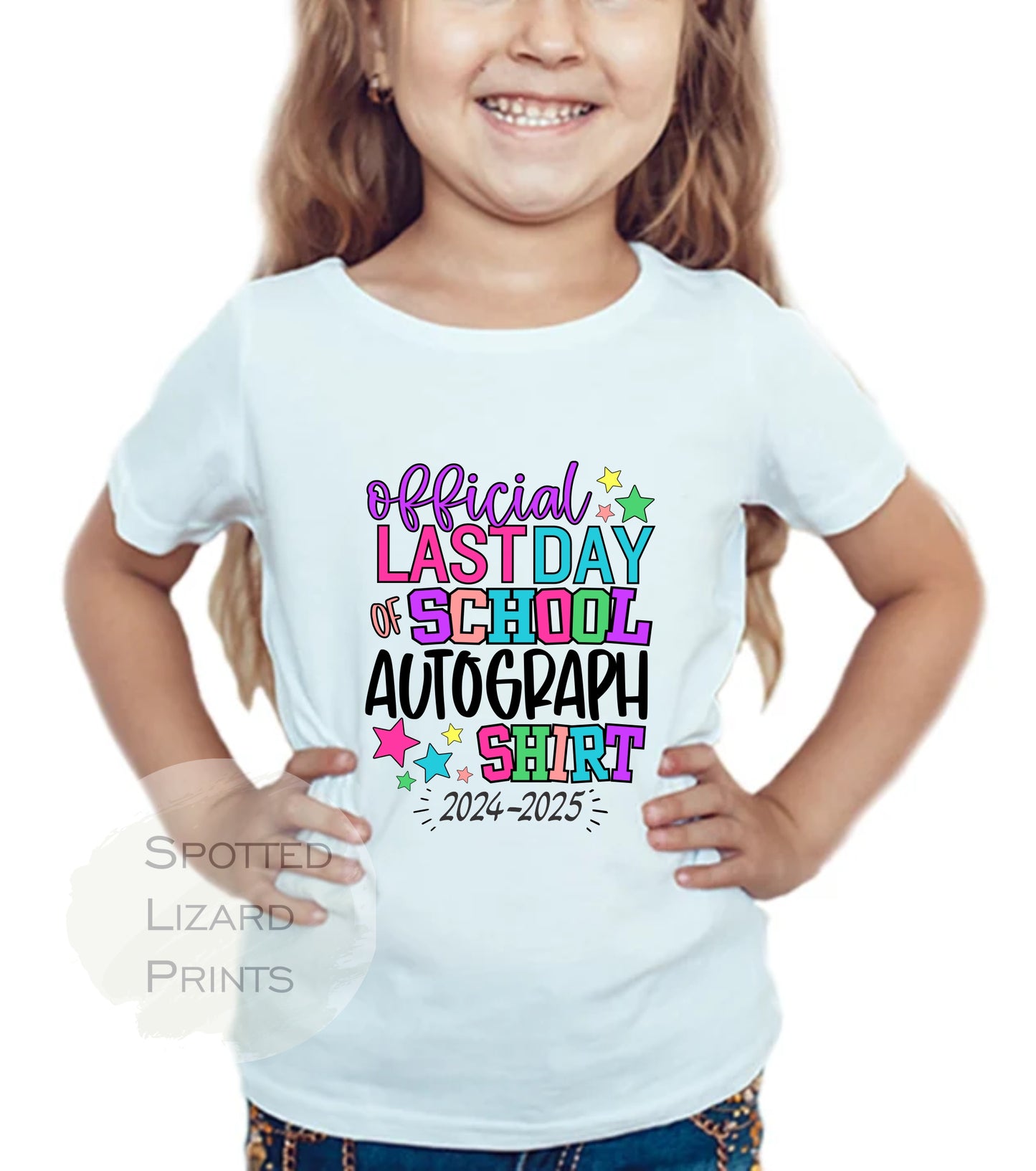 School Leaver Autograph T-Shirts | End Of Year Leavers Tops |  Last Day Nursery | Preschool leavers | Friends Sign Their Names