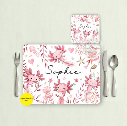 Gift for Kids - Personalised Placemat - Placemat and Coast set - Personalised Tableware - Personalised Coaster - 