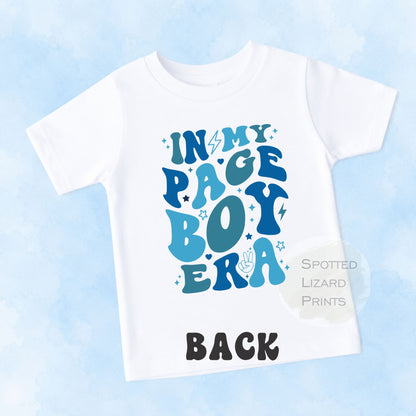 Personalised Page Boy Era Kids T-Shirt, Custom Name Wedding Shirts, Ring Bearer Outfit, Wedding Day Kids Tee, Page Boy Gift, Gift for Kids