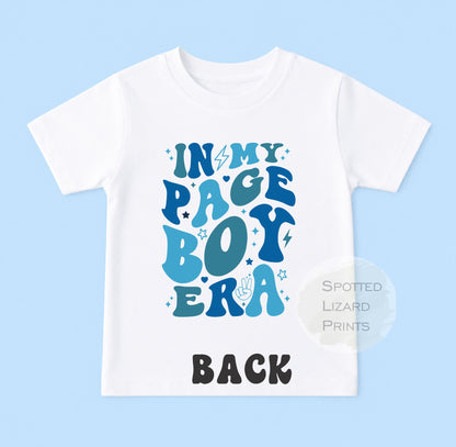 Personalised Page Boy Era Kids T-Shirt, Custom Name Wedding Shirts, Ring Bearer Outfit, Wedding Day Kids Tee, Page Boy Gift, Gift for Kids