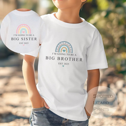 Personalised Big Brother, Big Sister announcement T-shirt - I'm going to be a big brother / brother - Big Brother or Sister announcement