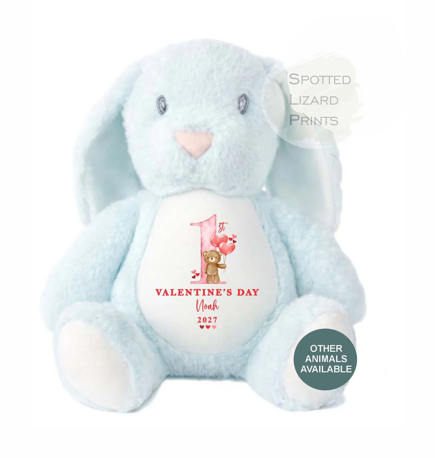 Personalised Valentines Teddy Bear, personalised Valentines Gift, Gift for Girlfriend, Valentines Day soft Toy, Gift for Her