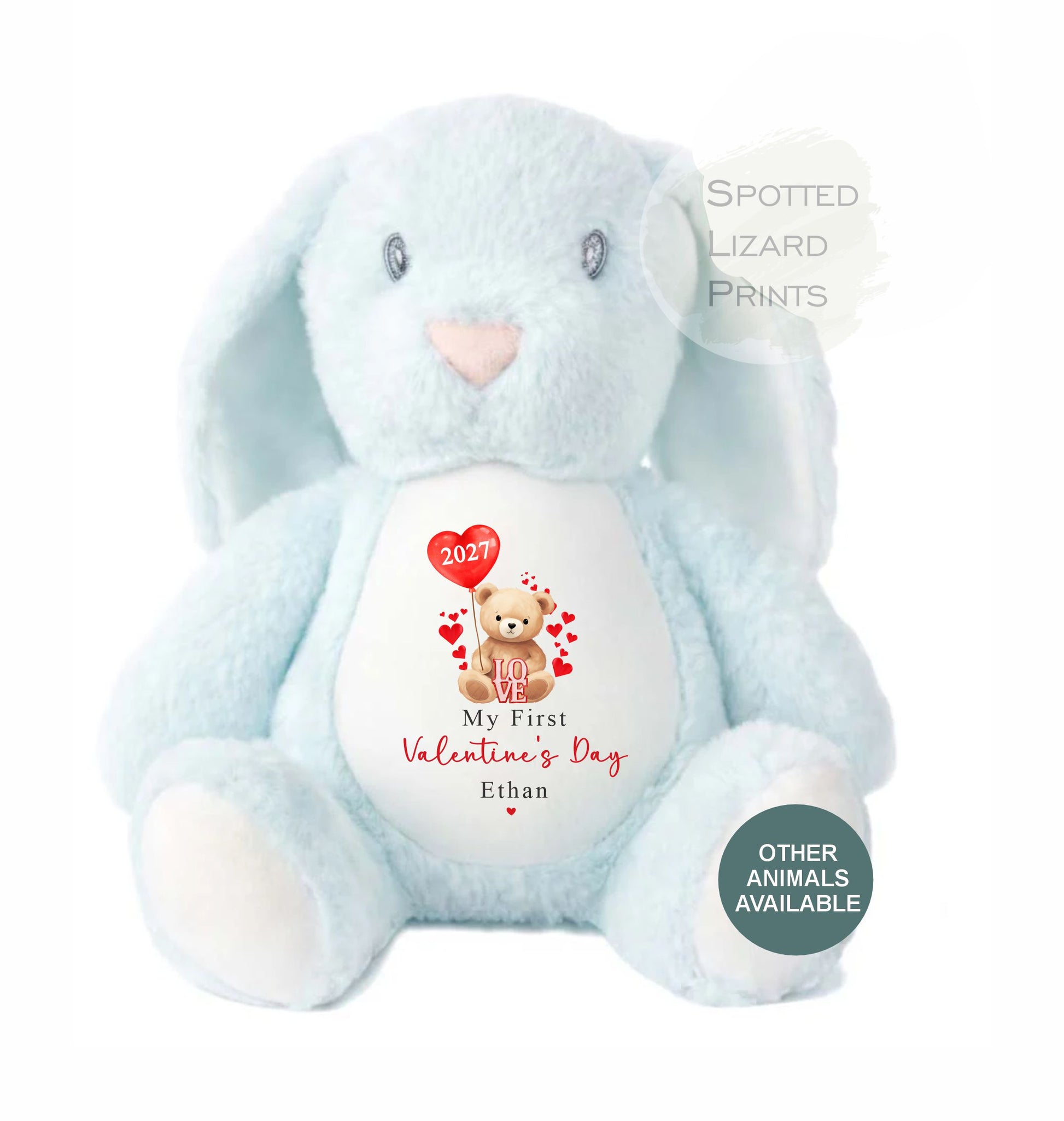 Personalised Valentines Teddy Bear, personalised Valentines Gift, Gift for Girlfriend, Valentines Day soft Toy, Gift for Her