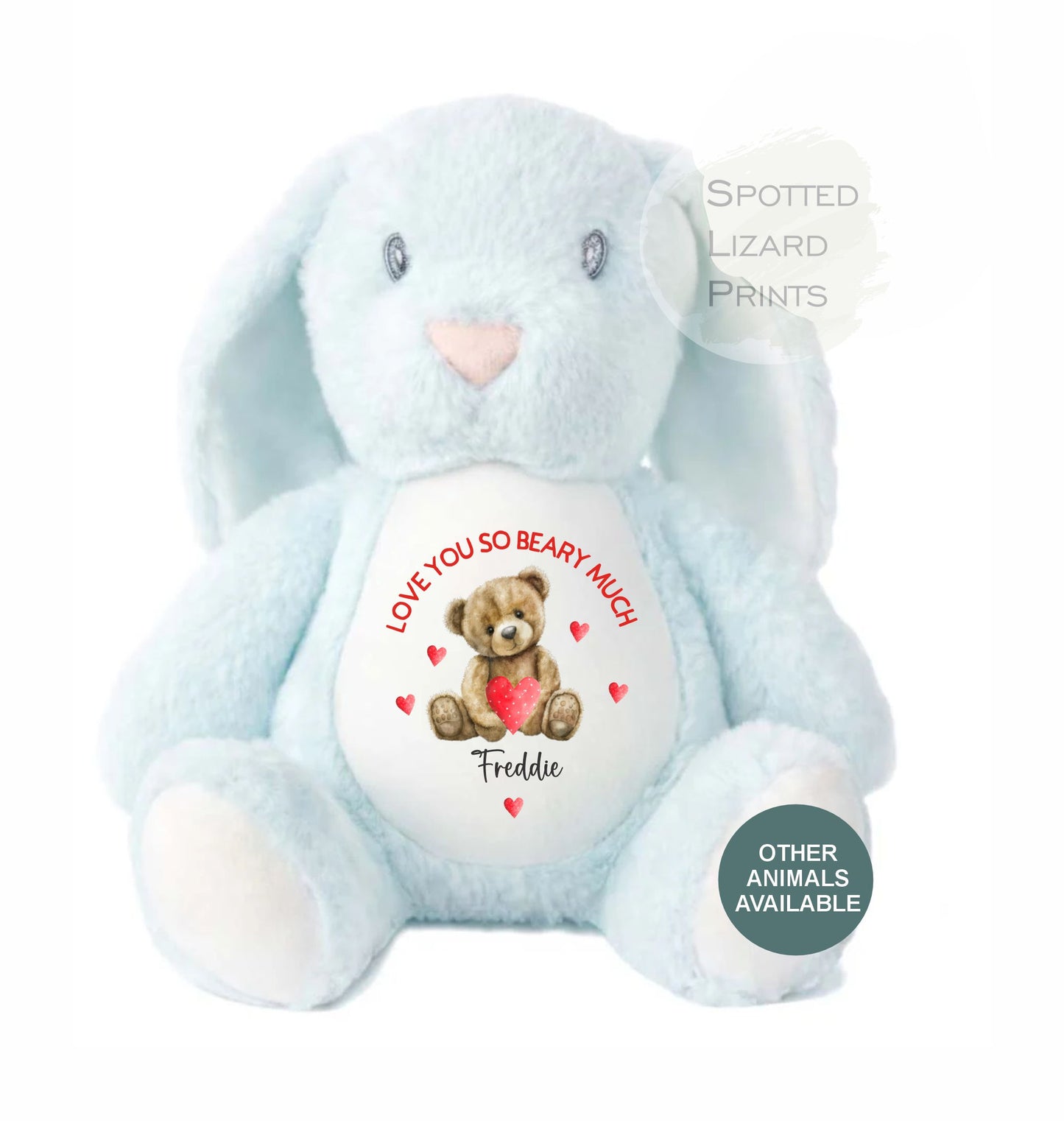 Personalised First Valentines Teddy Soft Toy, personalised Valentines Gift, Valentines Day soft Toy, Gift for Her, Our little Valentine